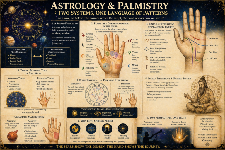 Astrology and Palmistry: Two Systems, One Language of Patterns